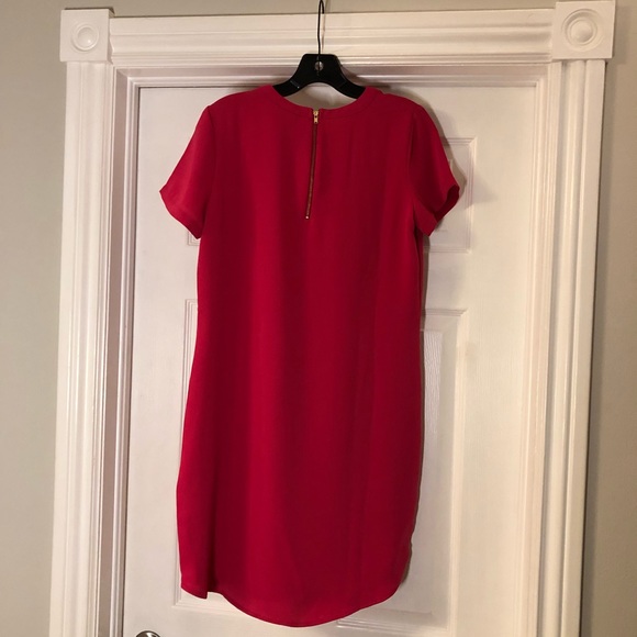 Adrienne Vittadini hot pink shirt dress Size 4 - Picture 2 of 4